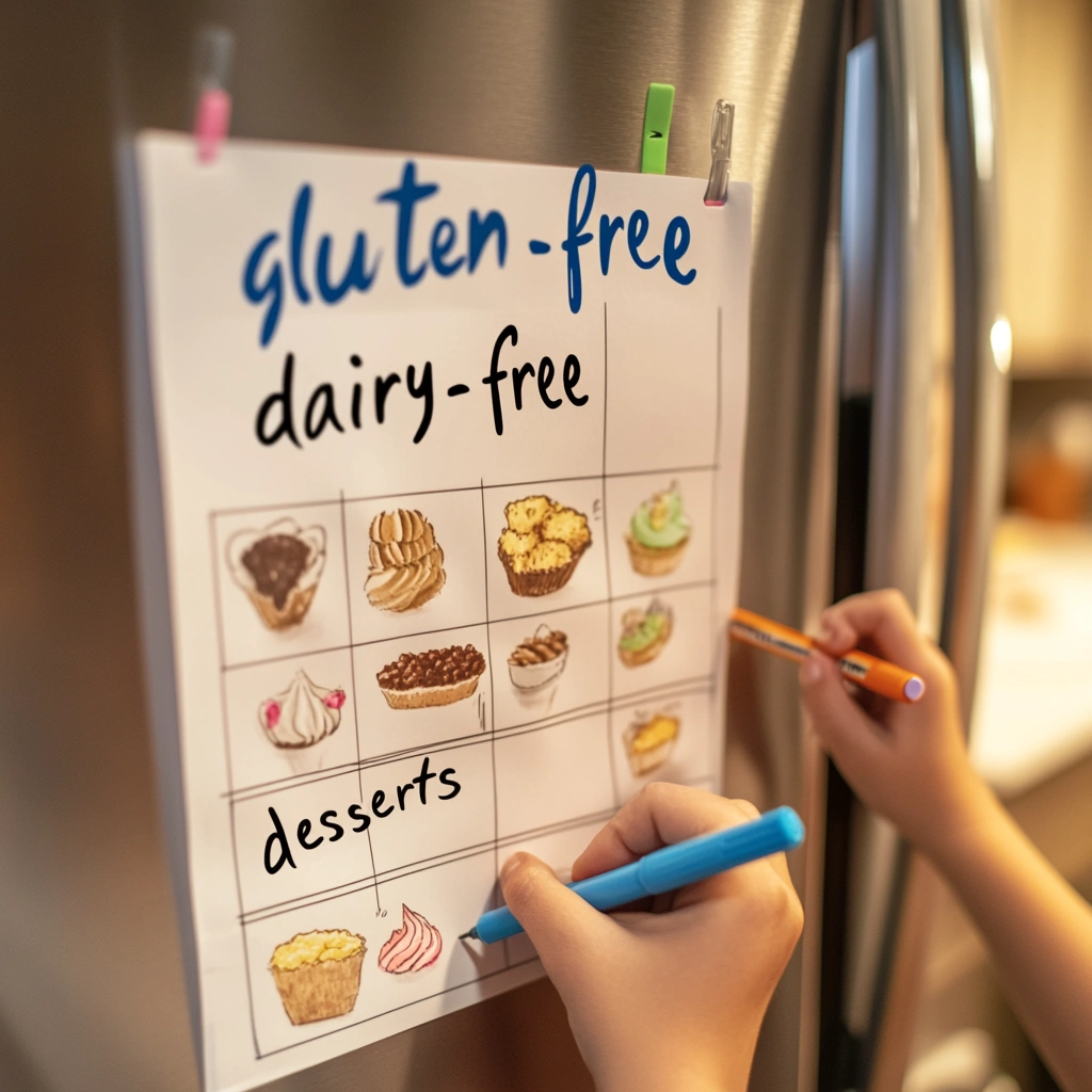 gluten-free dairy-free dessert meal planning calendar