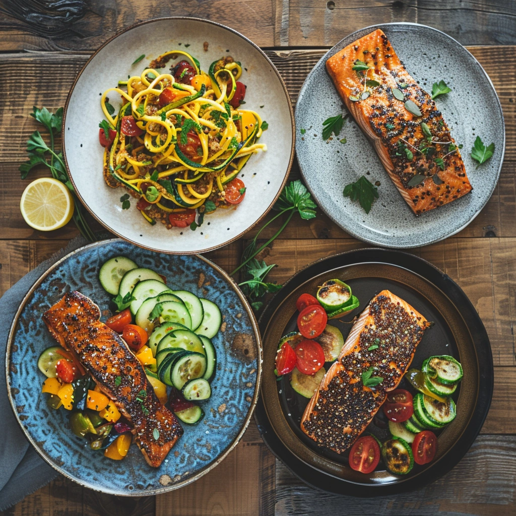 healthy gluten-free dairy-free dinners on table
