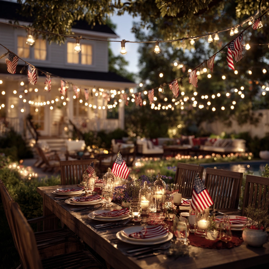 Memorial Day and 4th of July backyard decorations