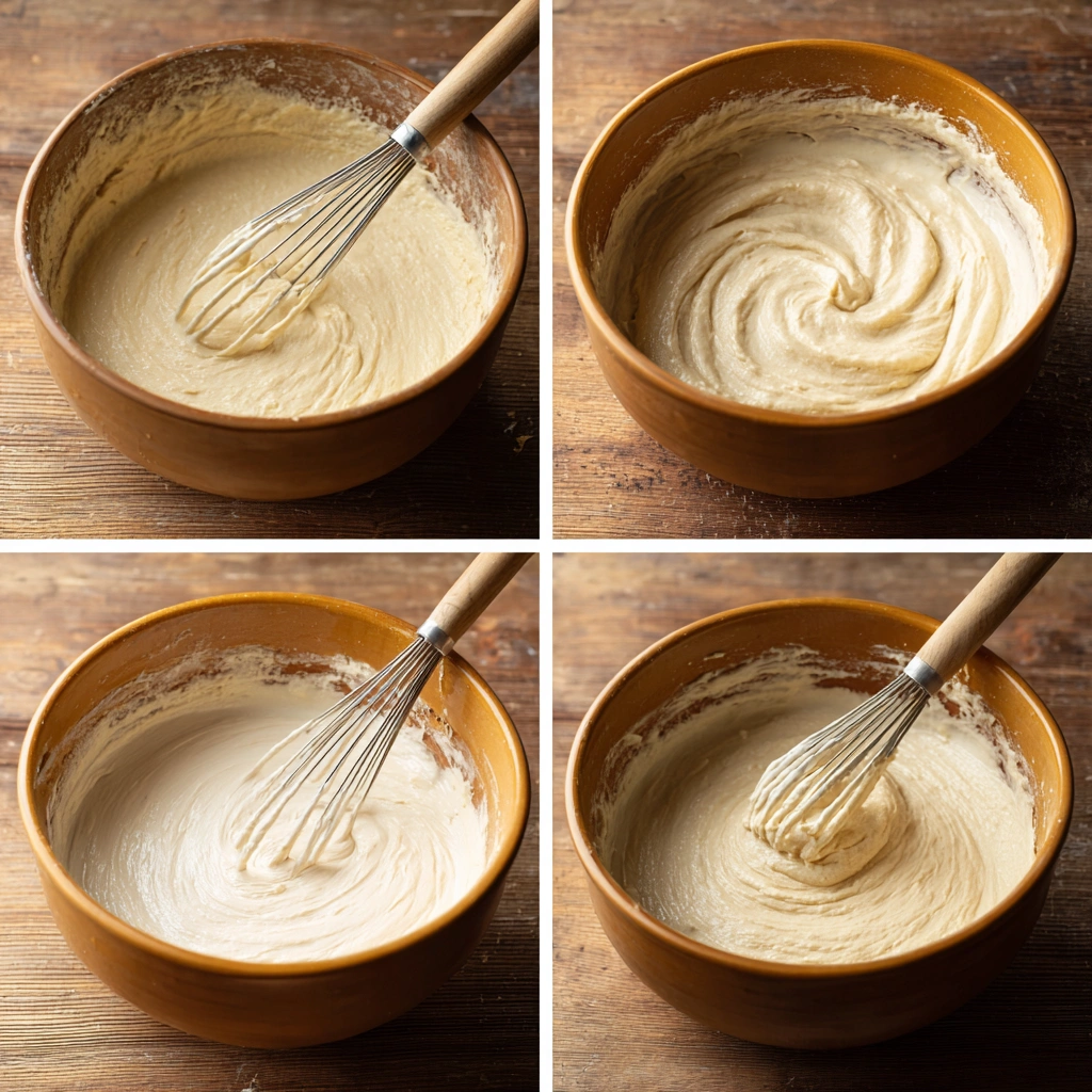 Mixing gluten-free vegan Yule log batter